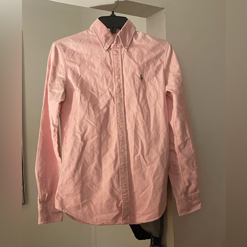 Men’s Pink Ralph Lauren Button Down Shirt Custom Fit Sz Small